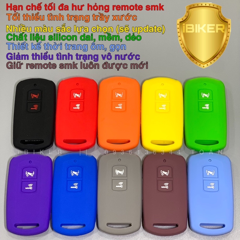 Bọc chìa khoá smartkey xe máy AB, Vario, Click, Lead, Vision...trừ Vision 2021 GALA HOME
