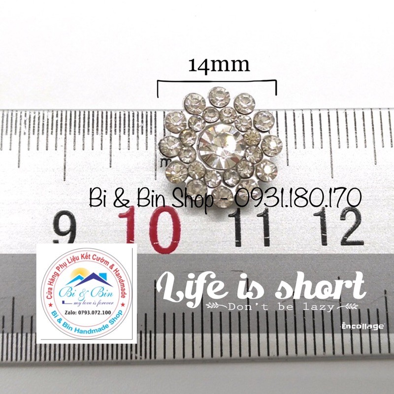 20 Viên Đá Đế Tròn Viền Xoàn Đính Kết Trang Phục Thời Trang