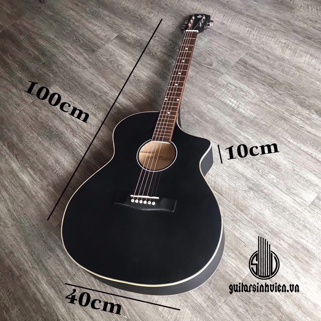 Đàn guitar acoustic có ty chống cong - Chuyên cho người mới hát nhạc trẻ - Đàn không kèm bao + 5 phụ kiện