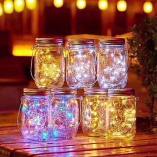 Hủ Đèn Đom Đóm Năng Lượng Mặt Trời Trang Trí Ngoài Trời