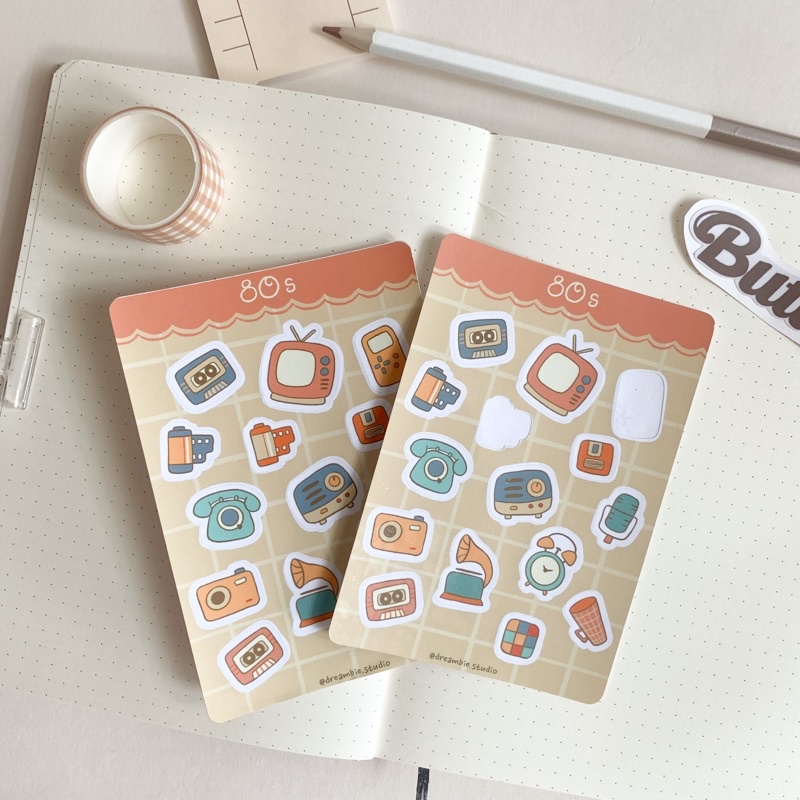 Dreambie | 80s sticker sheet | hình dán retro