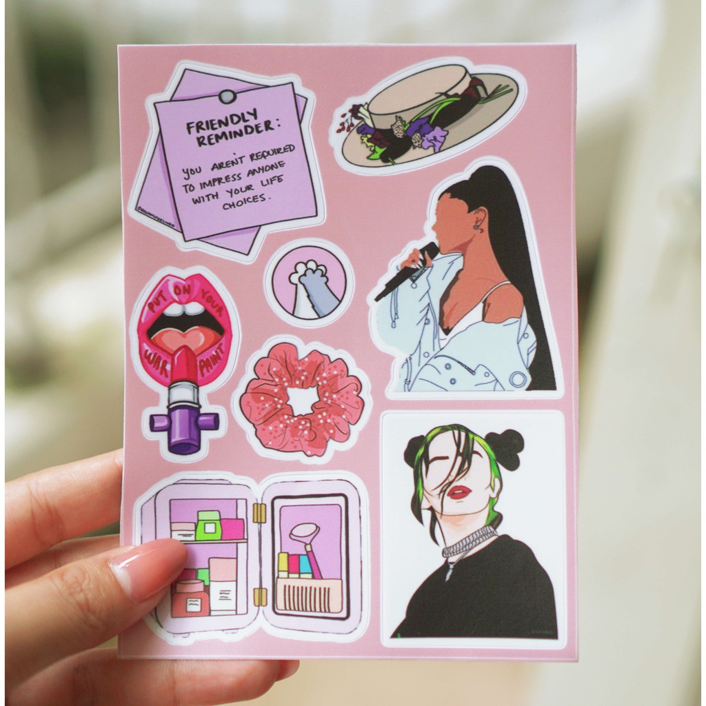 [Set 100+ Hình] Sticker Hình Girl Style Cute |Dán Nón Bảo Hiêm, Điện Thoại, Laptop, Bình Nước..Chống Nước, Chống Bay Màu