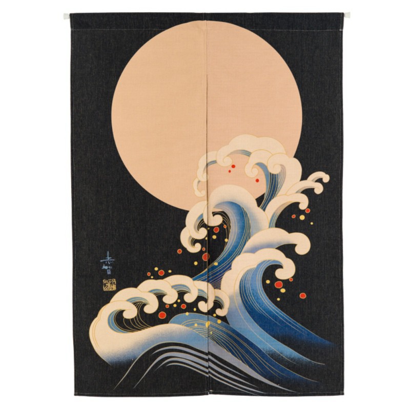 Rèm cửa in họa tiết phong cách Nhật Bản