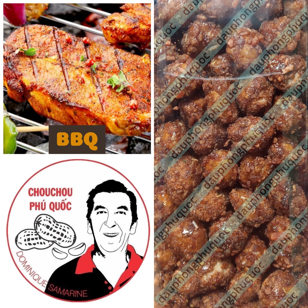 Đậu phộng vị thịt nướng BBQ CHOUCHOU PHÚ QUỐC ÔNG TÂY - hũ 500g