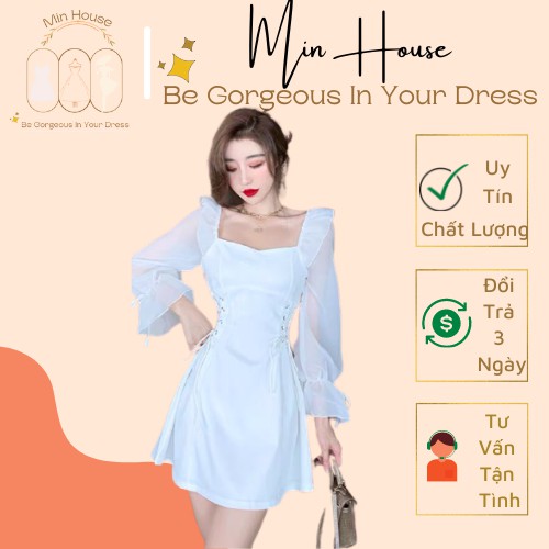 Váy trắng nữ dự tiệc dạo phố siêu xinh✅HÀNG CAO CẤP-MẶC LÀ XINH✅ váy trắng chụp hình kỷ yếu-min.house86 (V1) | BigBuy360 - bigbuy360.vn
