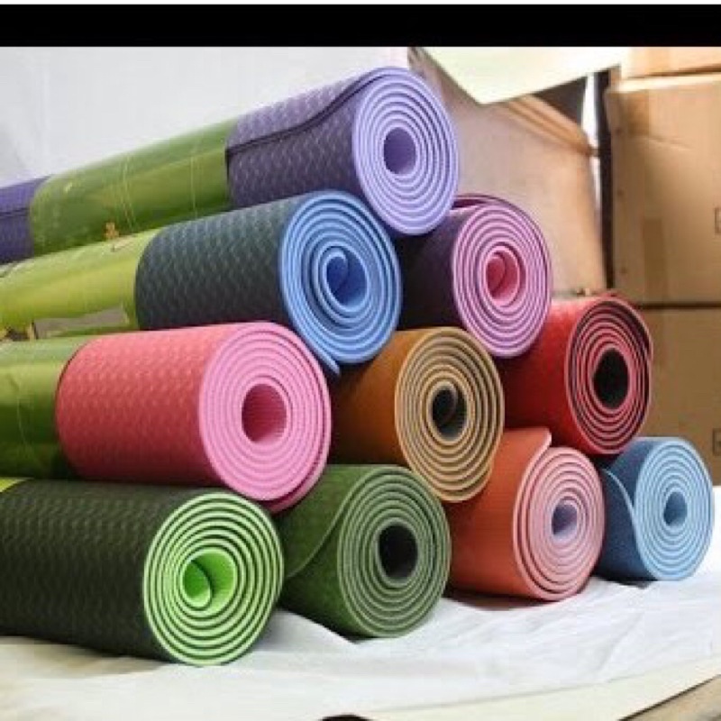 Thảm Tập Yoga Cao Su Non TPE Dày 6mm Chống Trượt - Gbear Shop