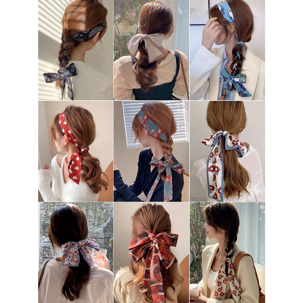 Dây Buộc Tóc Ruy Băng Vải Lụa Thanh Lịch