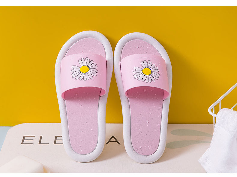【Nghe được】Hàn quốc của hoa cúc nhỏ giày dép bãi biển nhà dép tắm ins gió net cô gái màu đỏ mát mùa hè dép PAPAYA