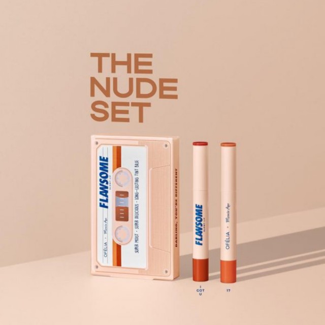Set 2 Thỏi Son Ofélia x Miracle Apo Flawsome Glow Lip “The Nude Set” (2 x 2g) | BigBuy360 - bigbuy360.vn