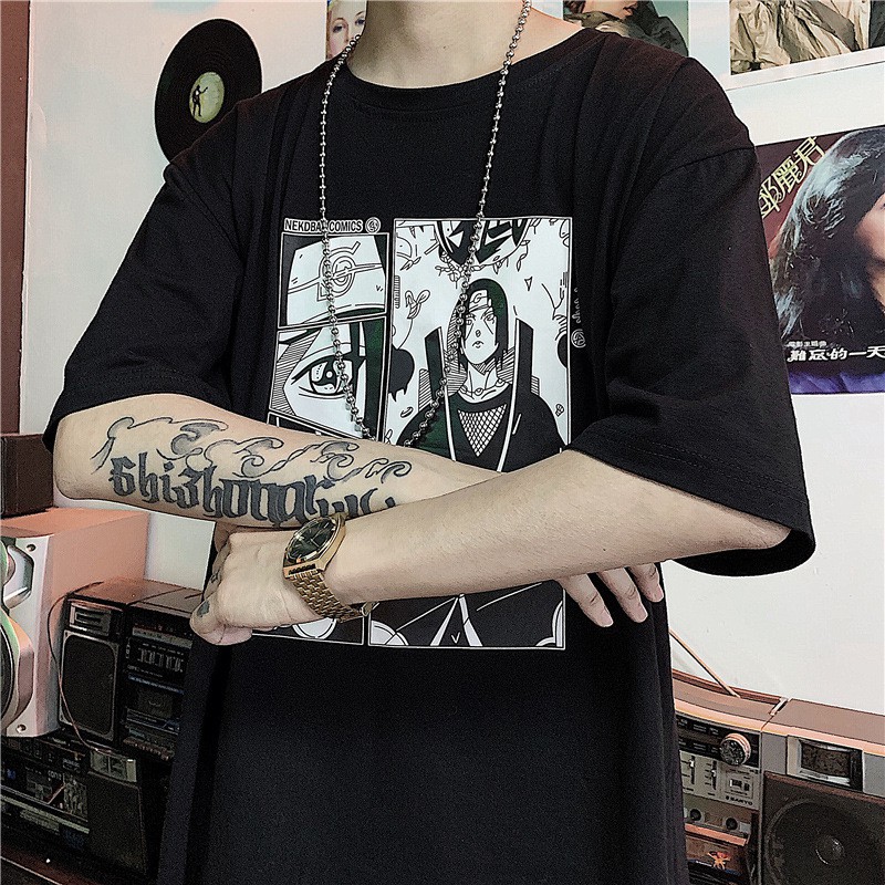Áo thun tay lỡ form rộng Uchiha Itachi, Áo phông unisex Tiger.86 AFR263