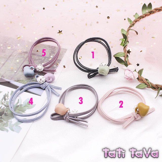 Cột tóc trái tim Hàn Quốc kute Tatitava