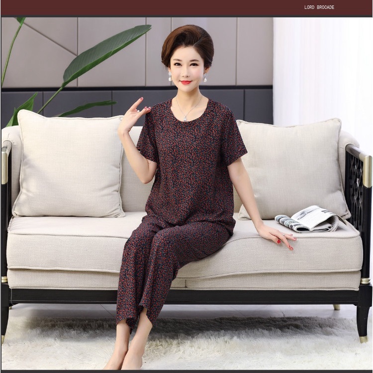 Bộ đồ mặc nhà trung niên, lanh 5 màu