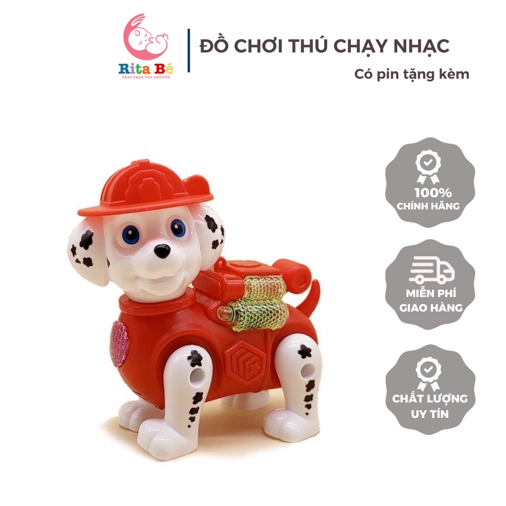 Đồ chơi cua,chú lợn hồng, bò,chó cứu hộ chạy pin kèm nhạc cho bé.