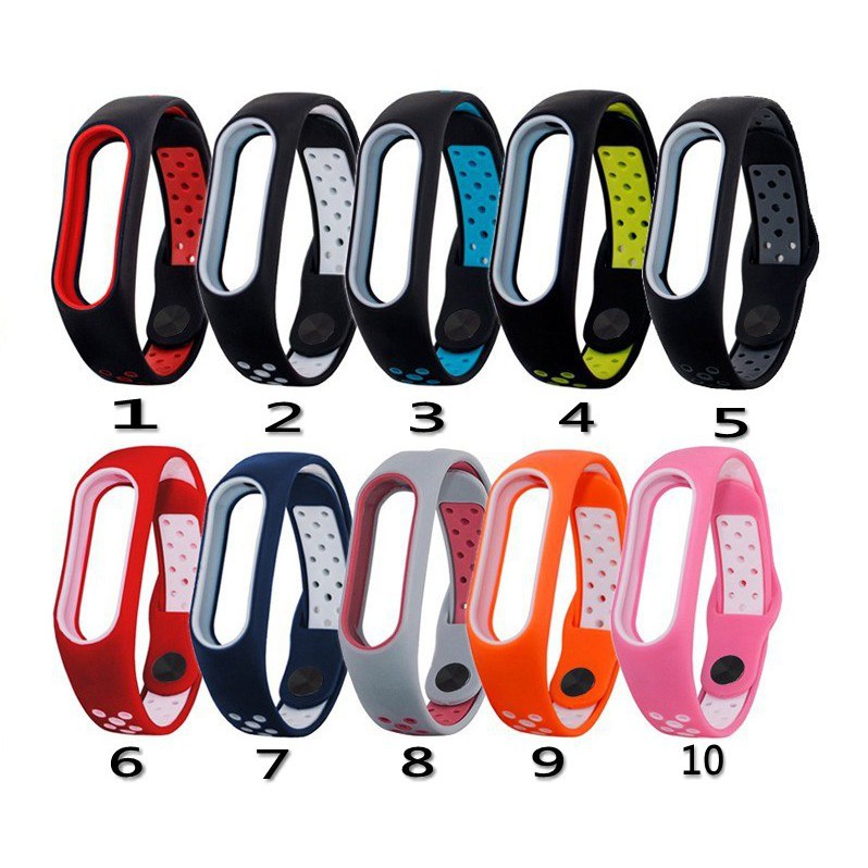 Dây đeo đồng hồ bằng silicone cho for Xiaomi Mi Band 2