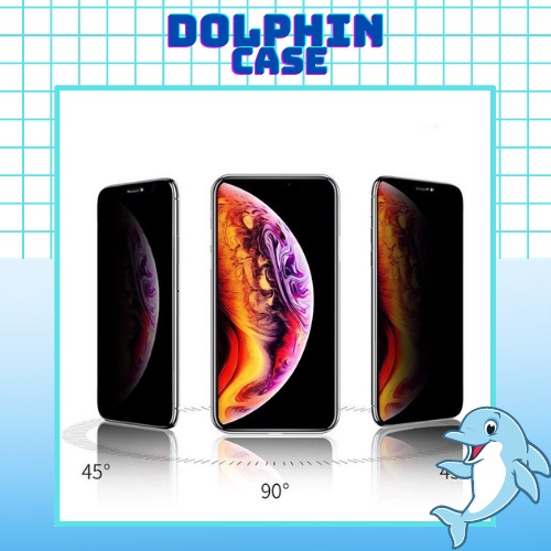 Kính cường lực chống nhìn trộm iphone full màn, đủ size 6/7/8/X/11/12/13/Plus/Max/Pro/Promax - Dolphin Case