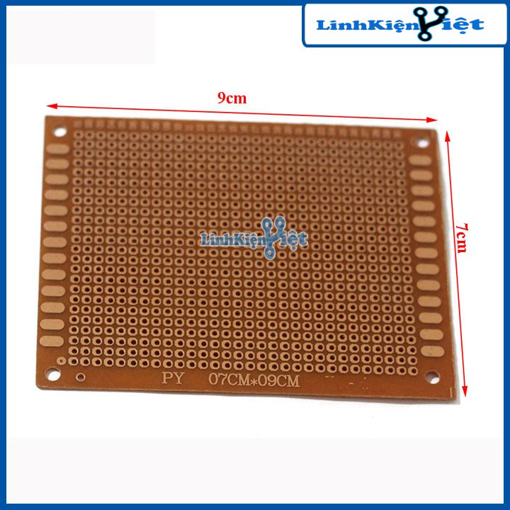 [NEW] Phíp Đồng Lỗ - Bảng Mạch Đục Lỗ Sẵn PCB Nâu Kích Thước 7x9MM