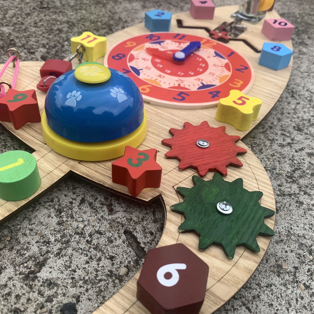 Đồ Chơi Gỗ,Bảng Bận Rộn Busy Board Tàu Vũ Trụ Benrikids Giúp Bé Phát Triển Kỹ Năng Toàn Diện
