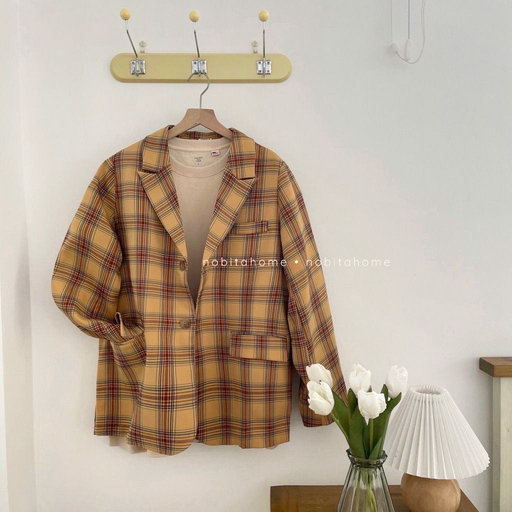 NOBITA HOME - ÁO KHOÁC BLAZER KẺ CARO