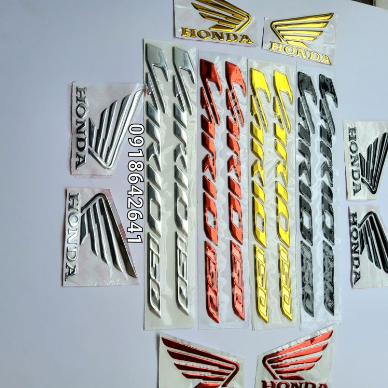 Combo tem chữ Vario đời 2020 nhựa dẻo và cánh chim honda như zin