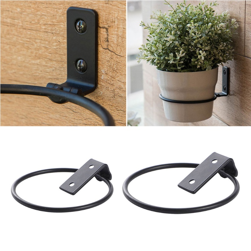 Set 3 Giá Đỡ Chậu Hoa 4 / 6 inch Bằng Kim Loại Treo Tường Siêu Bền