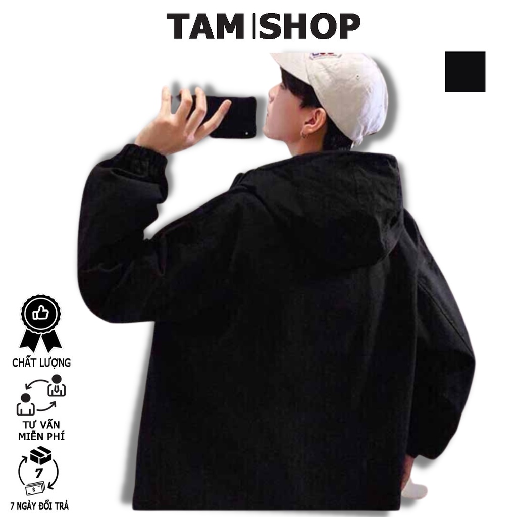 Áo khoác nam nữ áo gió vải dù cao cấp 2 lớp nón rộng chống nắng tia UV phong cách Hàn Quốc - TÂM SHOP
