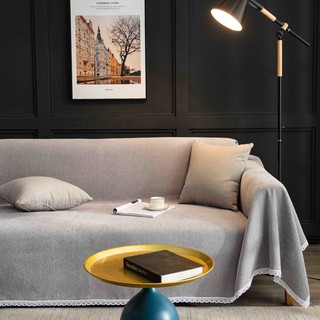 ⌛⌛Vỏ Bọc Đệm Ghế Sofa Bằng Vải Cotton Dày Màu Trơn Che Phủ Toàn Diện Bốn Mùa Thông Dụng Chống Trầy Xước Phong Cách Trung Hoa