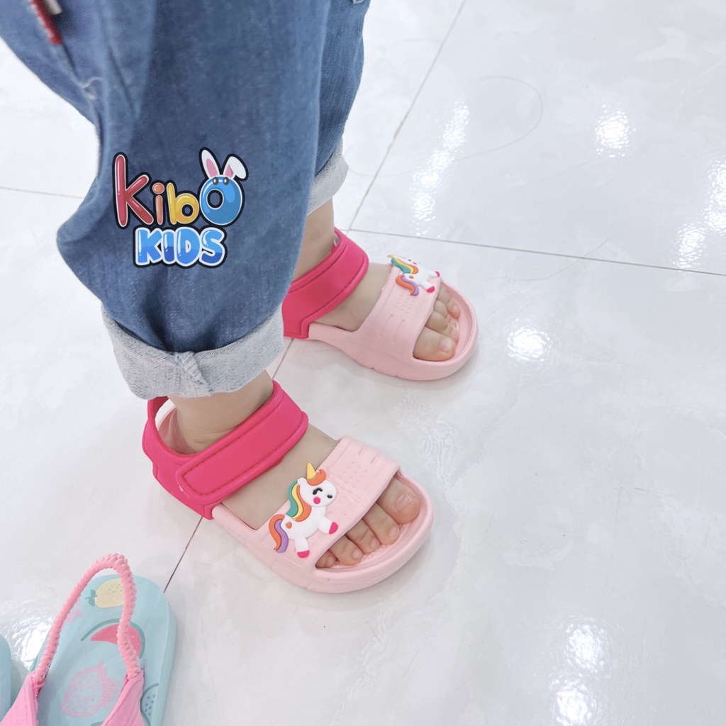 ￼￼Sandal Xốp Cho Bé Gái Siêu Nhẹ Siêu Bền Hoạ Tiết Ngựa Pony SA409