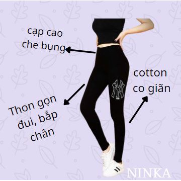 Quần legging thêu NY nâng mông hách dáng | BigBuy360 - bigbuy360.vn