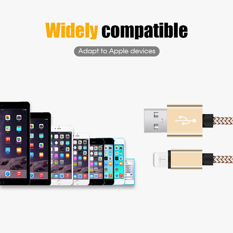 Dây cáp sạc nhanh USB 0.2/1m chất lượng cao cho iPhone