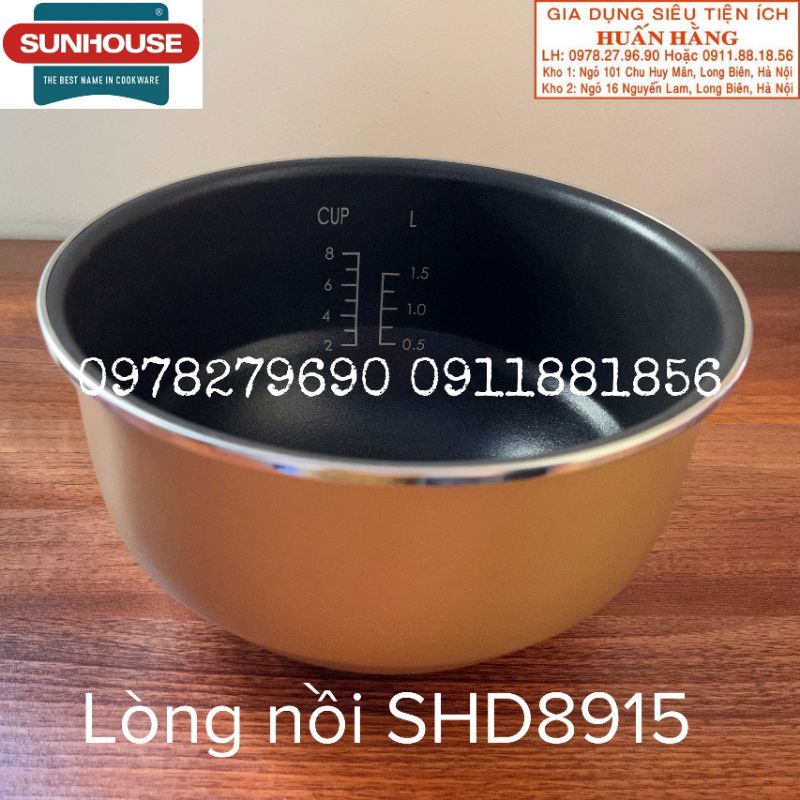 Lòng nồi, ruột nồi, mâm nhiệt, gioăng vành nắp nồi cơm điện Sunhouse Mama SHD8903 SHD8915 SHD8955