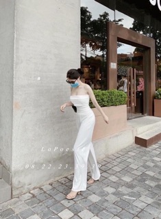 Jumpsuits cúp ngực ống suông