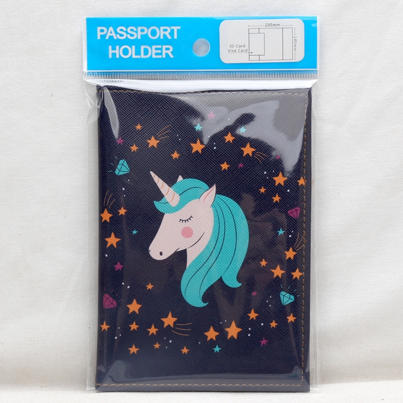 Túi đựng passport hình ngựa một sừng dễ thương