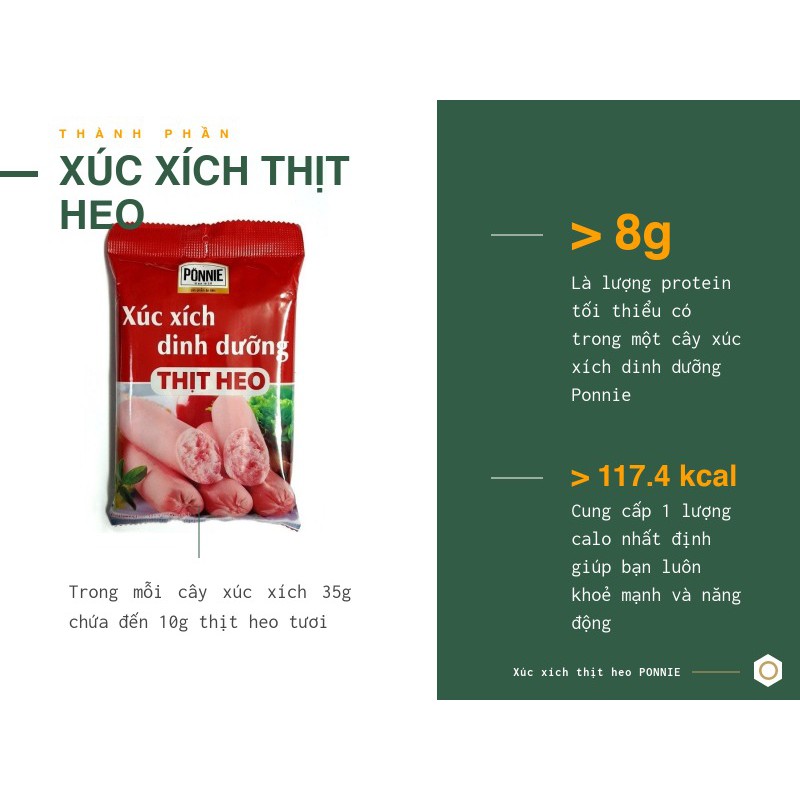 Xúc Xích Poonie Gói 175G (Túi 5 Cây x 35G)