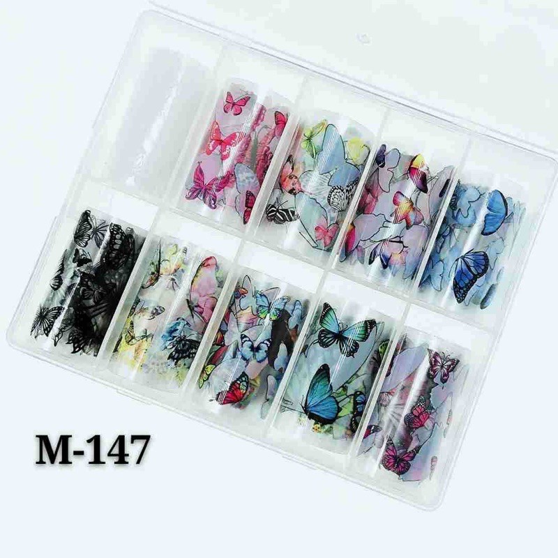 phoi hình bướm dán móng tay nail