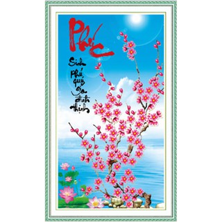 Tranh đính đá kim cương ab đào hồng h2044