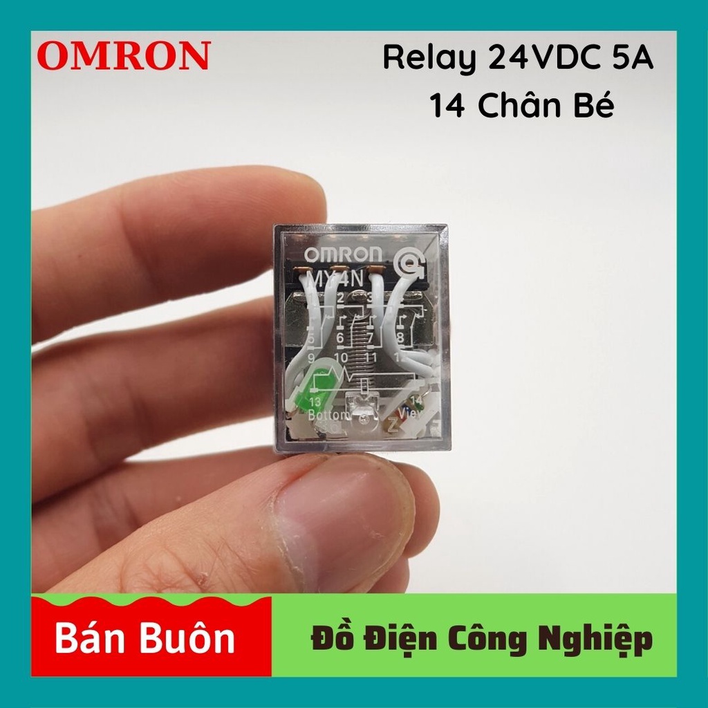 Relay omron 24v 14 chân, rơ le trung gian 24v