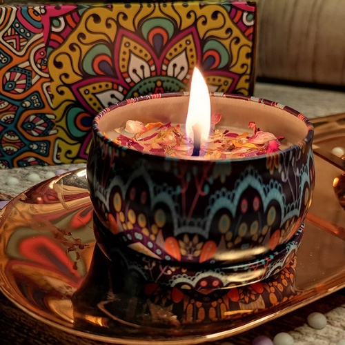 Sáp Nến Thơm Đốt Phòng/Nến Hoa Thơm Hoa Khô Thiên Nhiên Cao Cấp