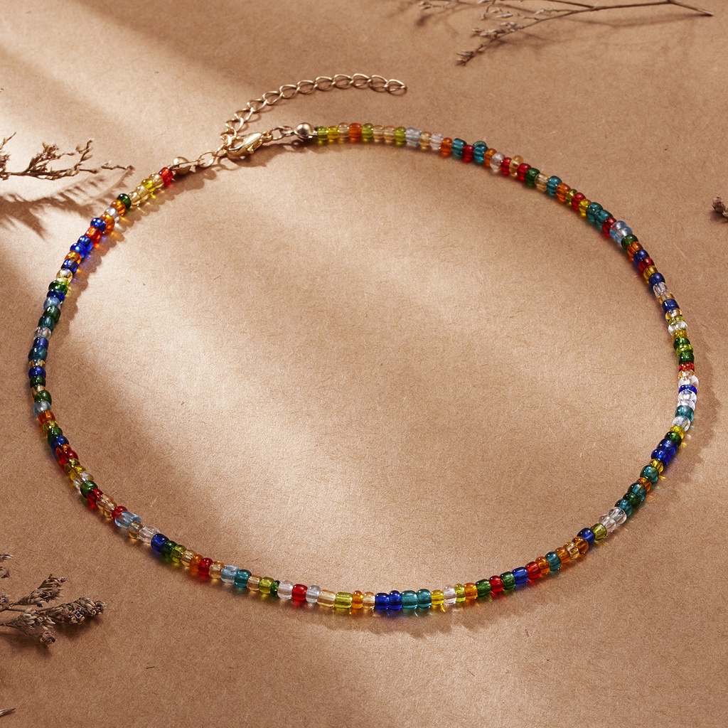 Vòng cổ Chuỗi Hạt Nhiều Màu Phong Cách Boho