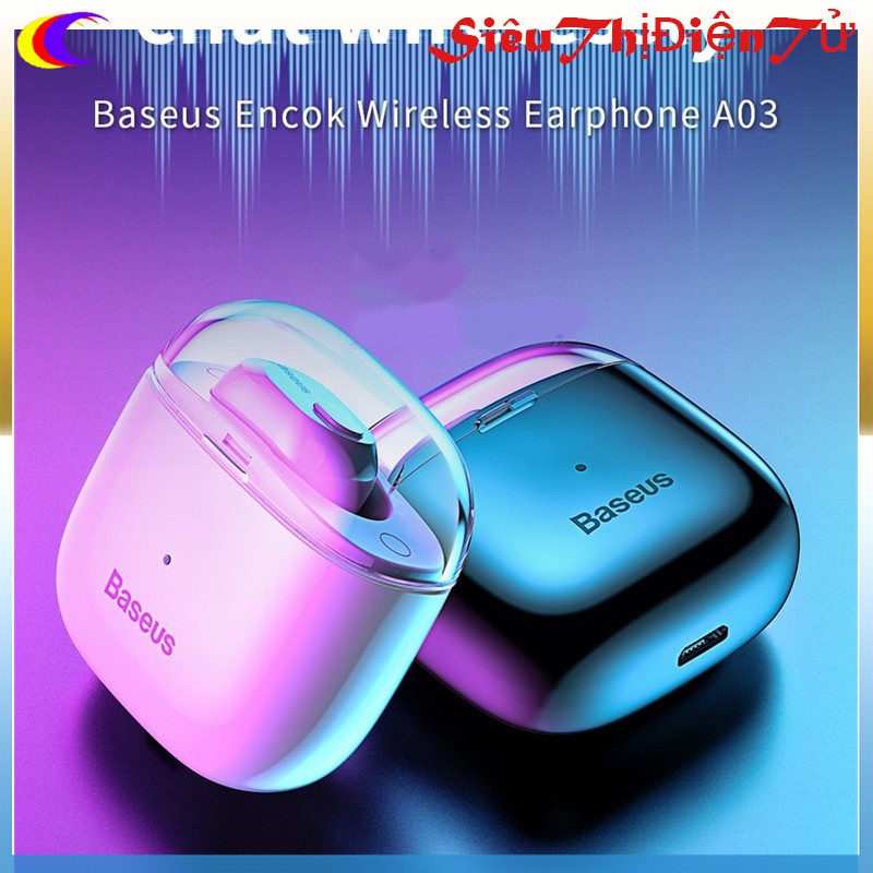 [Mã ELFLASH5 giảm 20K đơn 50K] TAI NGHE BASEUS A03 BLUETOOTH 1 BÊN TAI KIÊM ĐỘC SẠC