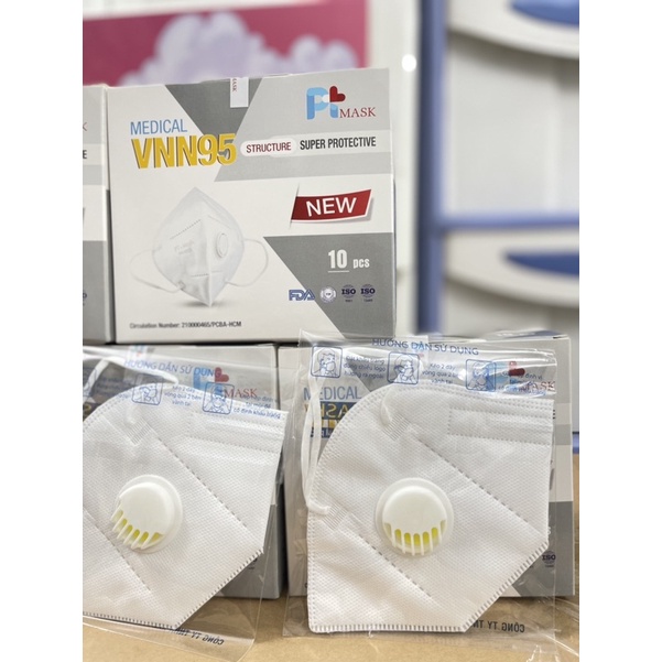 Khẩu trang VNN95 PtMASK có van | BigBuy360 - bigbuy360.vn
