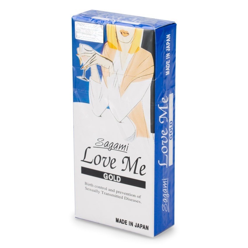 Bao Cao Su Siêu Mỏng Trơn SAGAMI LOVE ME GOLD - Nhật Bản (Hộp 10C)