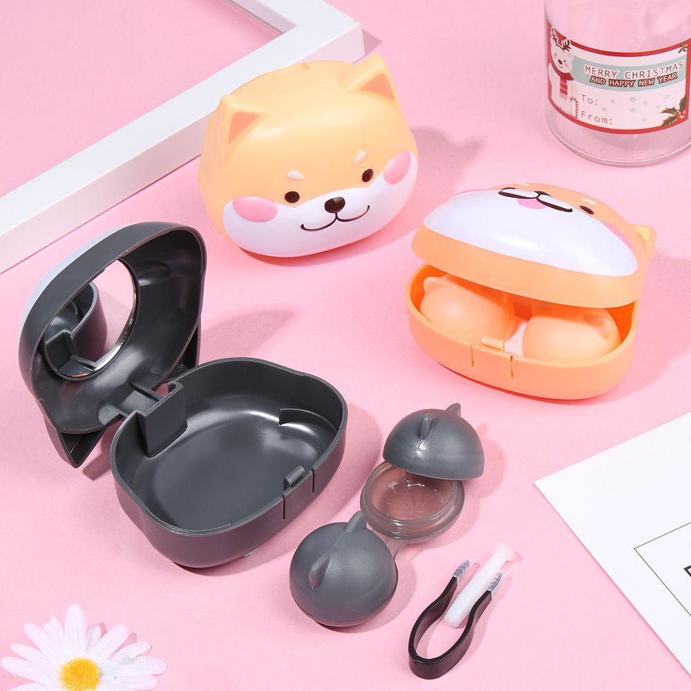 Hộp Đựng Kính Áp Tròng Hình Chú Chó Shiba Inu Dễ Thương