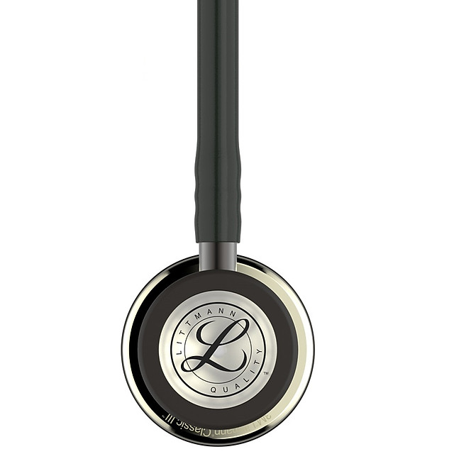 Ống nghe 3M Littmann Classic III, ống đen, mặt nạ nâu.