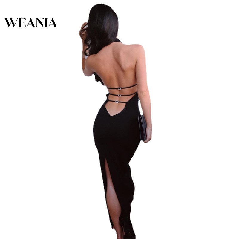 Đầm Maxi Hở Lưng Xẻ Tà Quyến Rũ Thời Trang Mùa Hè Cho Nữ