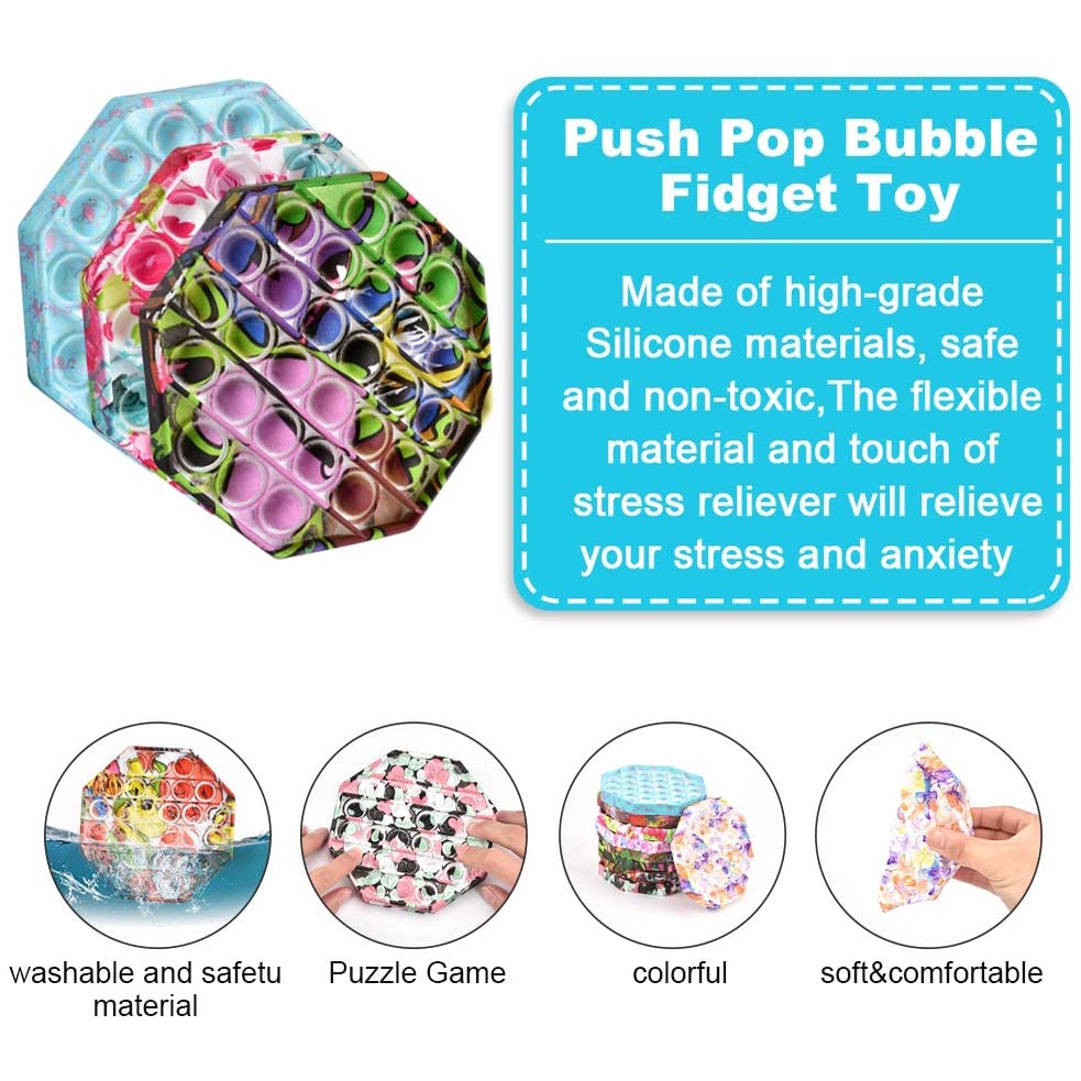 Pop It Fidget Toy Silicon Special Graffiti Đồ Chơi Bấm Bóng Mẫu Đặc Biệt Hiếm Có NHAGAU1981