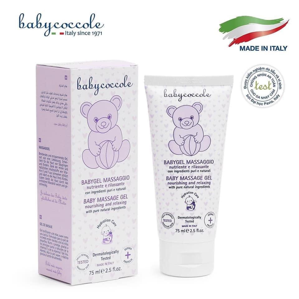 (Tặng Nước Hoa Babycoccole) Gel massage chiết xuất hạnh nhân Babycoccole 75ml