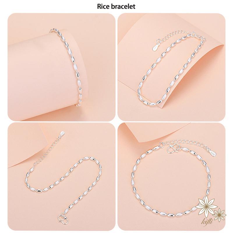 Vòng Tay Hai Lớp Mạ Bạc Hình Cá Heo/Hoa Đính Ngọc Trai Thời Trang Hàn Quốc