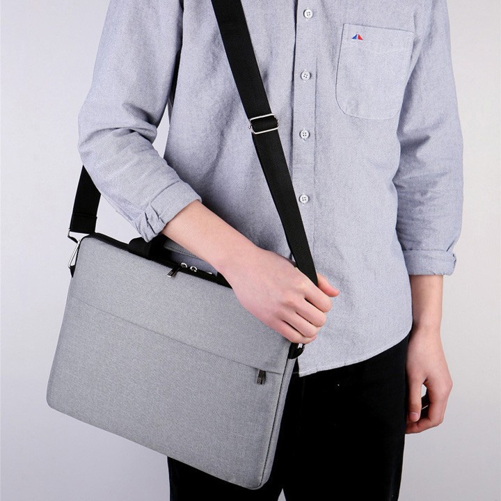 Túi chống sốc có dây đeo và túi phụ cho Macbook, laptop, Surface Oz18