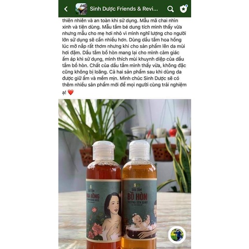 Dầu Tắm Trẻ Em Bồ Hòn HTX Sinh Dược 500ml/ sữa tắm cho trẻ em an lành từ thảo dược tự nhiên