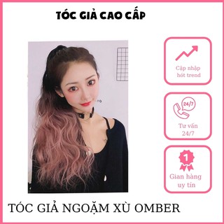 Tóc giả ngoặm xù omber, mã n42